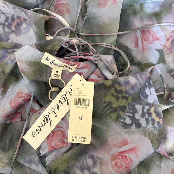 NWT!! Anthropologie FOR LOVE & LEMONS Elea Floral Ruffle Maxi Dress Medium‎ - Image 12