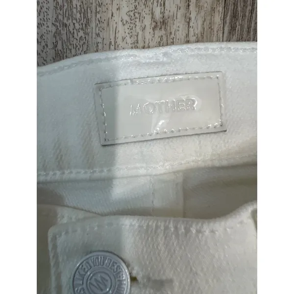 MOTHER The Hustler Ankle Fray Jeans Fairest Of Them All‎ White High Rise 26 - Image 9