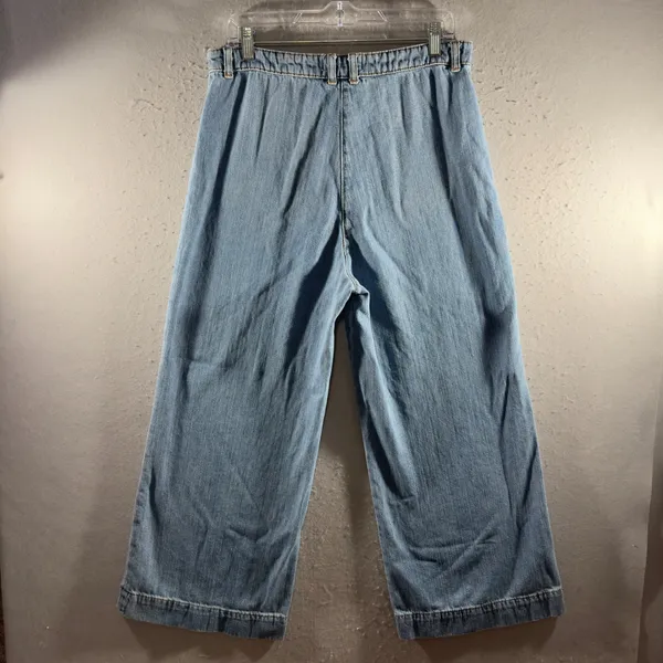 2106 | Zara High Waist Wide Leg Light Wash Denim Jeans Blue Womens 10 - Image 2