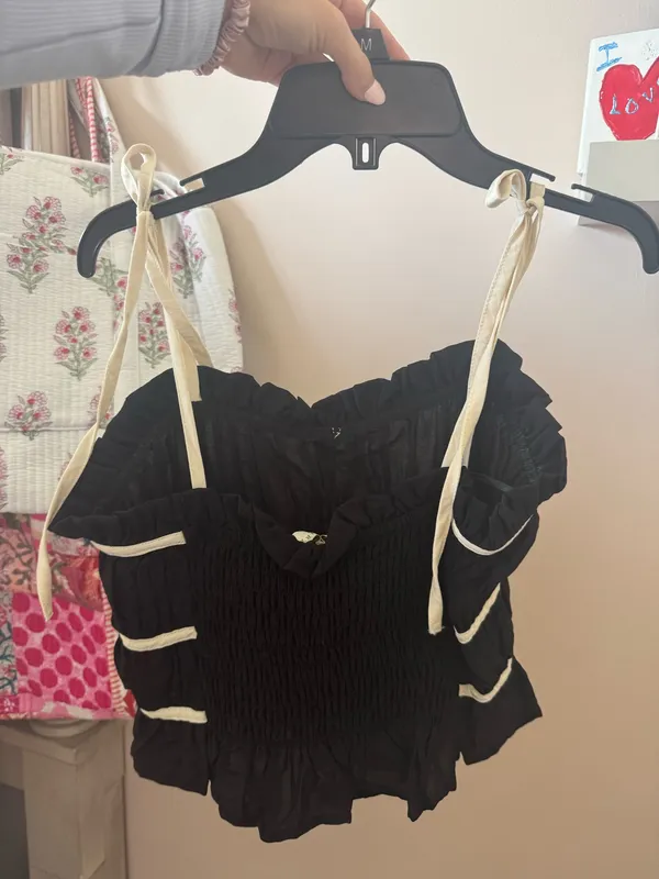 NWT Black and White Boutique Top Size XS - Image 3