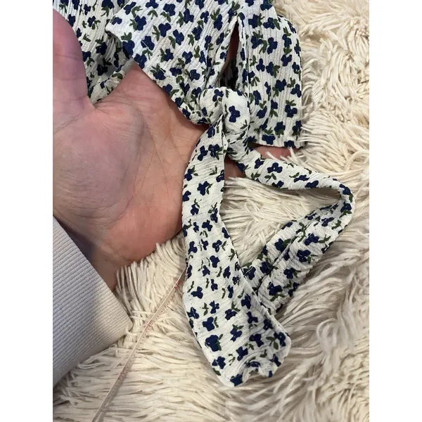 FAITHFULL THE BRAND Women's Blue Rae Casual Floral Print Nina Midi Dress Size 4 - Image 13