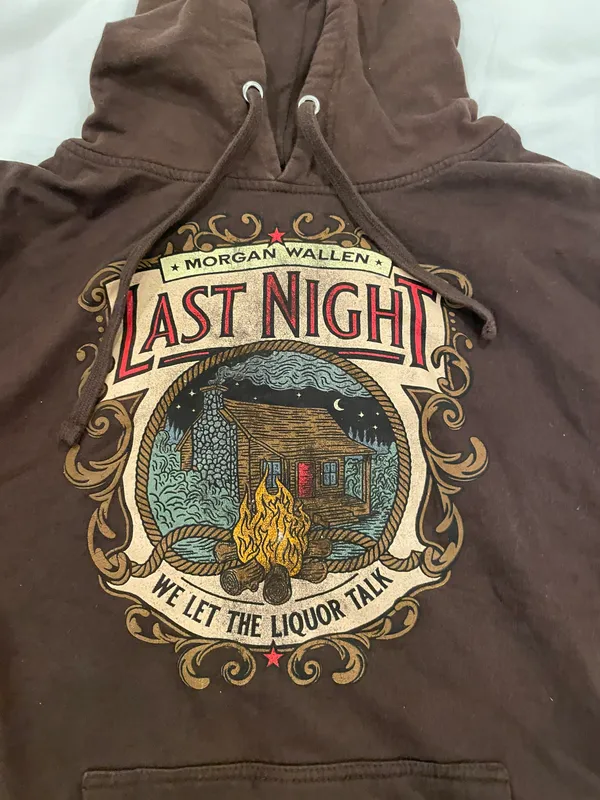 Morgan Wallen Last Night Hoodie Size M - Image 3
