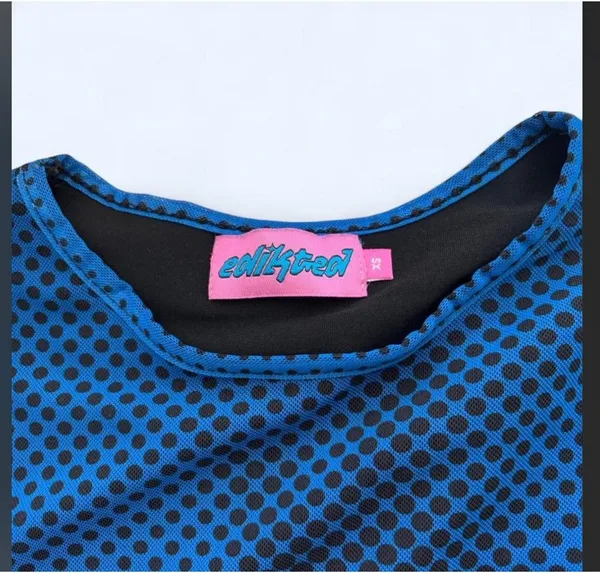 Edikted Blue Mesh Top - Image 3