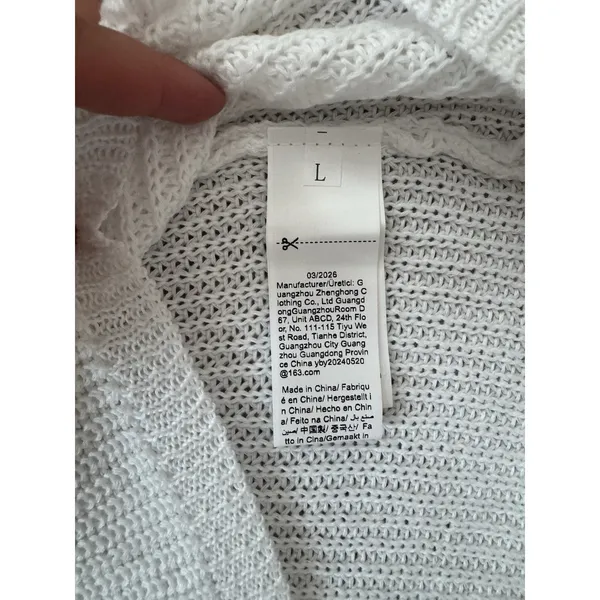 SheIn Women's Sexy Sequin Bohemian Dress Boho Beach Club White Bridal Knit Euro Summer - Image 7