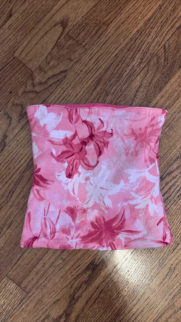 Reversible Hollister Tube Top hot pink hibiscs - Image 4
