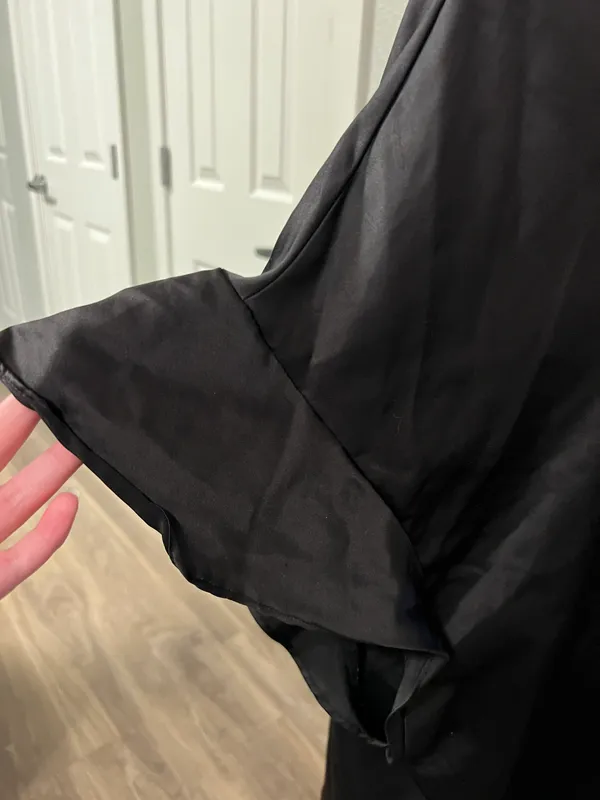 Victoria's Secret Black Satin Kimono - Image 2