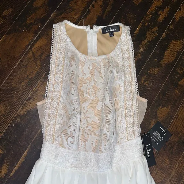 Lulu’s Forever & Always high neck white XS evening maxi dress - Image 6
