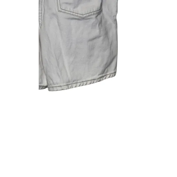 Free People Women's Shorts Denim Button Fly High-Waisted Cotton White‎ Size 2 - Image 7