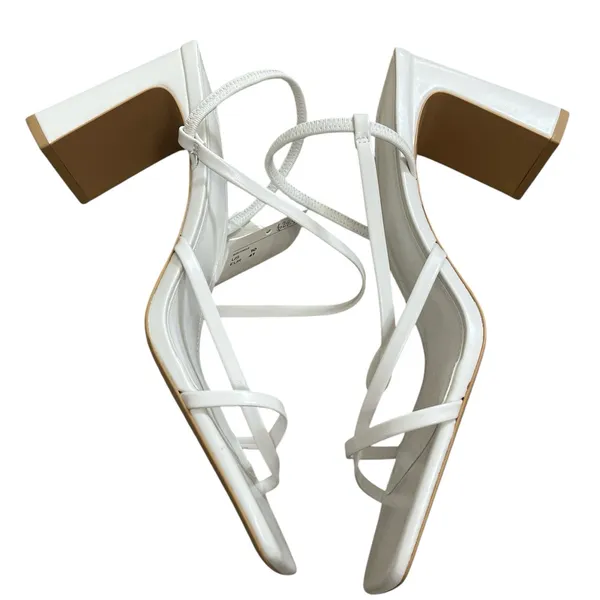 H&M Women's Elegant White Square toe Heels - Image 4