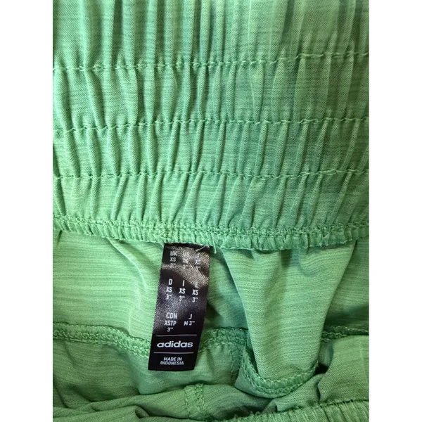 Adidas Pacer Training Shorts Green High Rise 3 Inch Inseam Womens XS NEW - Image 3
