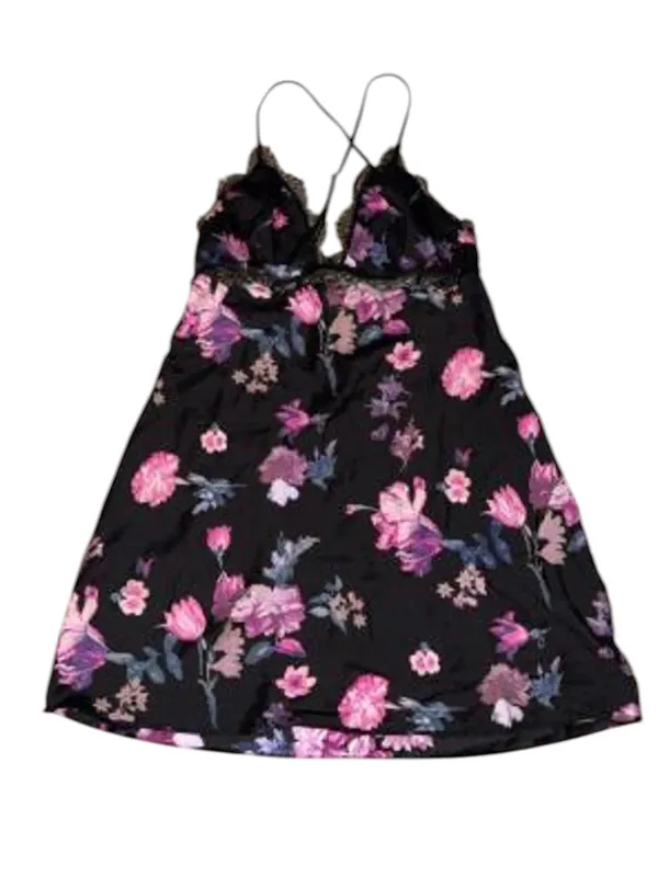 Victoria’s Secret Floral Satin Slip Chemise XL Lace Babydoll Lingerie Dress - Image 4