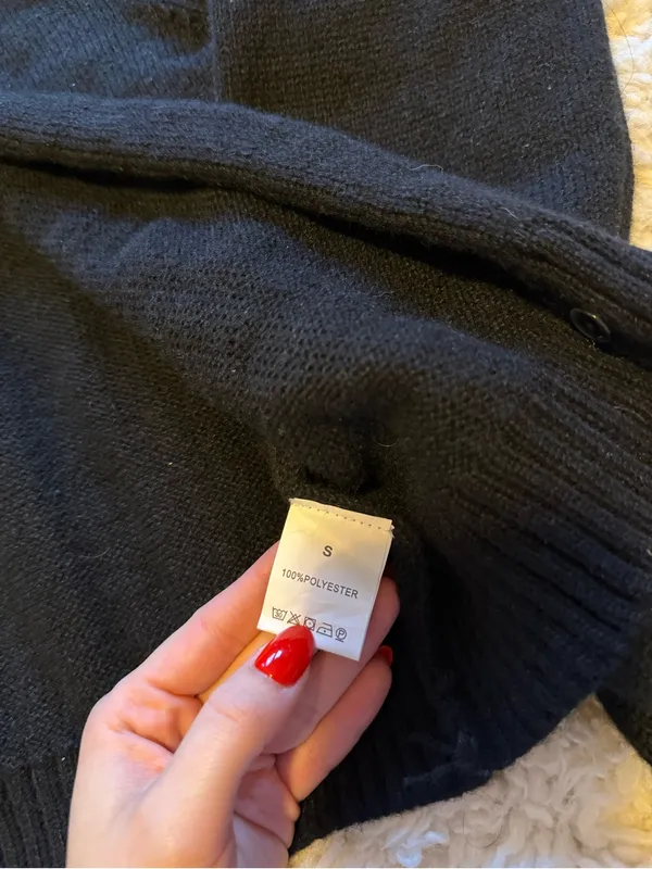 SHEIN Black Button Cardigan Sweater - Image 3