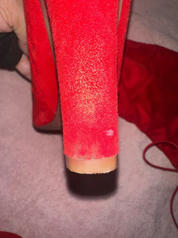 Red Suede thigh-high boots  - Image 5