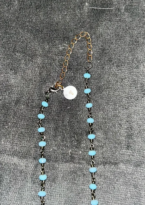 Blue Beaded Necklace - Image 3