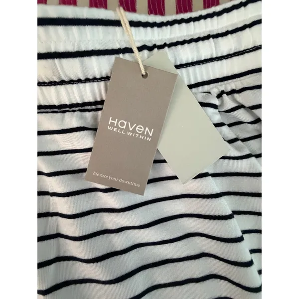 NWT Haven Well Within Calm & Cool Striped Pajama Pants Small Organic Cotton - Image 8