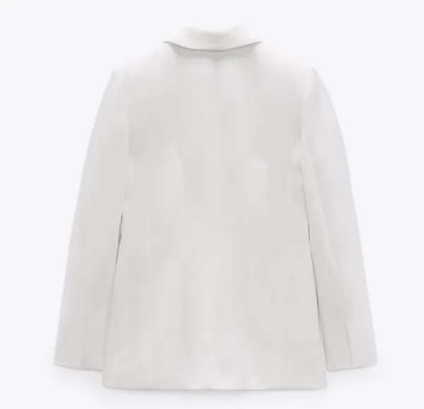 ZARA blazer white waisted tailored tuxado suit jacket - Image 8