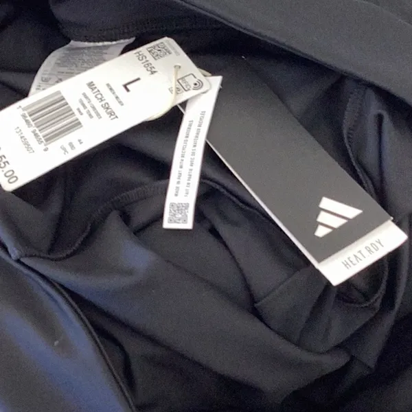 ADIDAS TENNIS MATCH SKIRT, Black, Size Large, NWT - Image 7