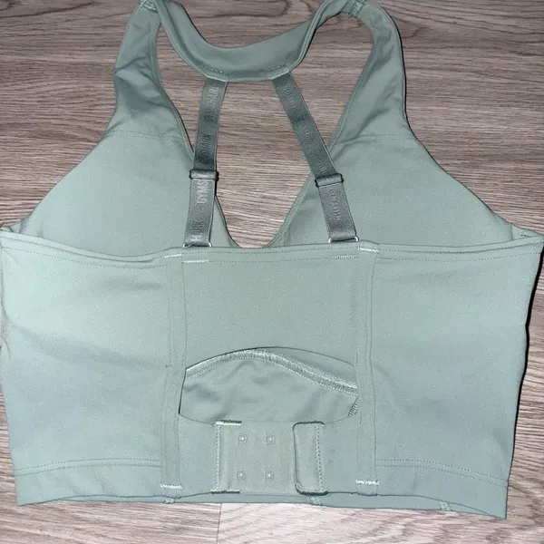 Gymshark Whitney Simmons Green Leaf Longline Sports Bra - Image 5