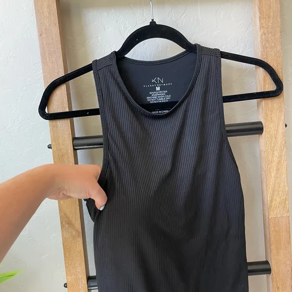 Klassy Network Black Ribbed Sleeveless Bodysuit - Image 6