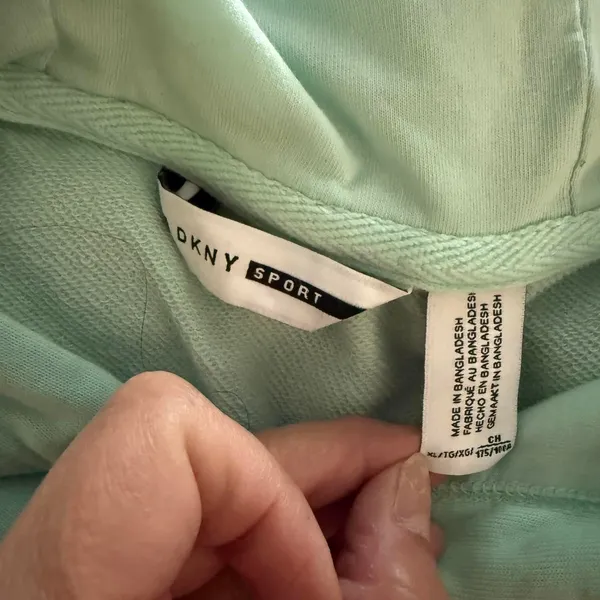 DKNY Sport Women's Mint Green Hoodie 2XL Active Leisure - Image 5
