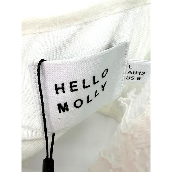 Hello Molly No Apologies Lace Corset Top Womens 8 White Bridal Coquette Romantic - Image 8