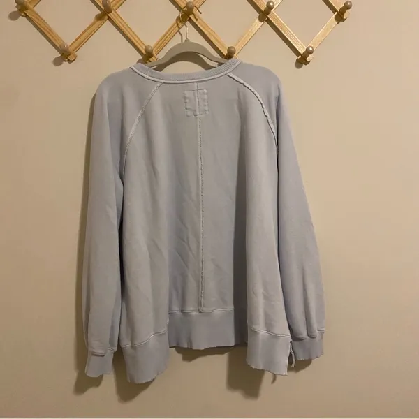 Aerie Ice Blue Oversized Pullover Crewneck size Large - Image 6