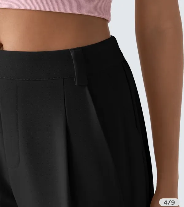 Mid Rise Side Pocket Barrel Leg Work Pants - Image 4