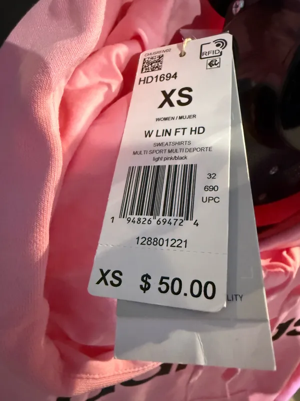 Women’s Adidas hooded sweatshirt size XS - Image 3