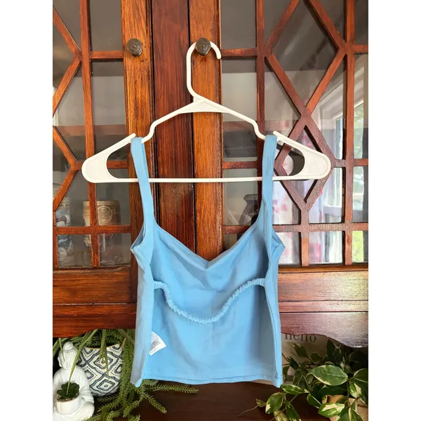 Reformation Sky Blue Organic Cotton Stretch Tank‎ Top XS Made in USA - Image 2