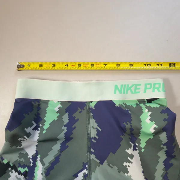 Nike Pro Hyperwarm Leggings Womens Size XS Green Blue‎ Pixel Digital Camo Gym - Image 7