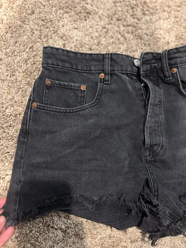 Zara black denim Shorts - Image 4