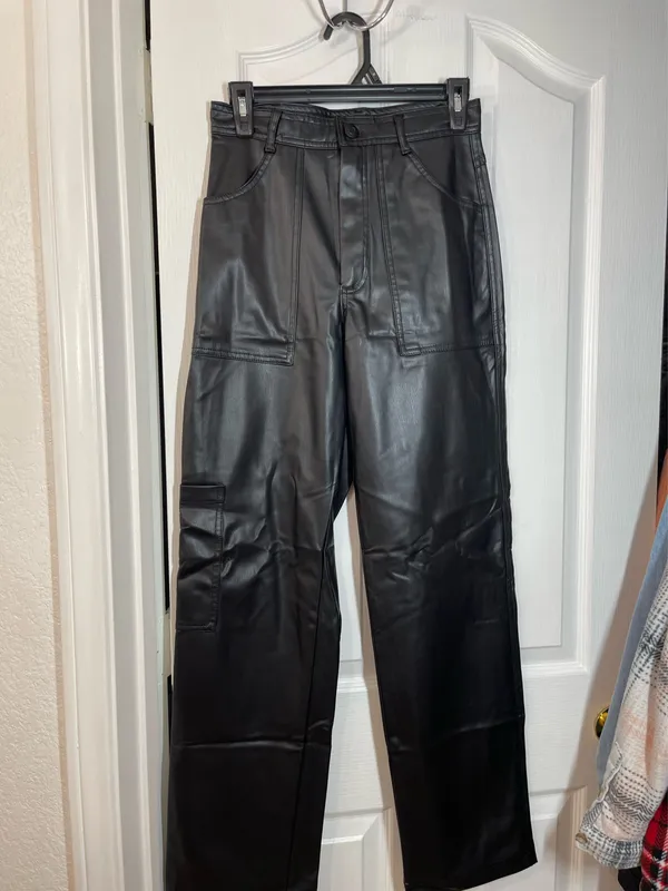 Women’s Zara Faux Leather Pants - Image 2