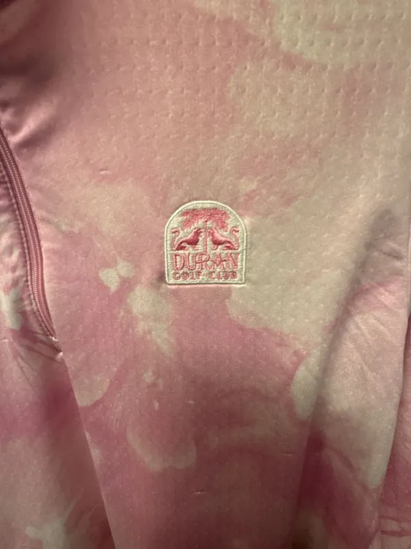 Callaway 1/4 Zip Pullover Size L Pink Tie Dye Golf Top - Image 3