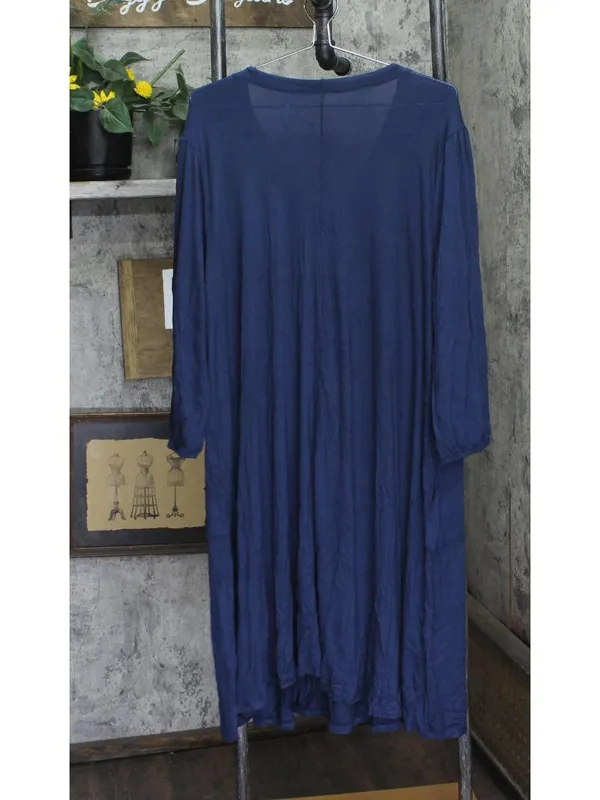 Cuddl Duds Womens Soft Stretch Knit Lounge Dress A694382 Dress Blue XL - Image 2