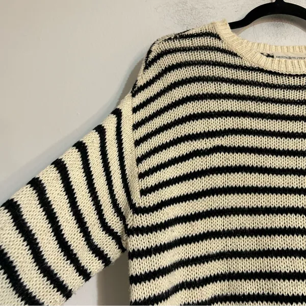Denim & Supply Ralph Lauren Open Knit Cotton Striped Crewneck Sweater XL Preppy - Image 3