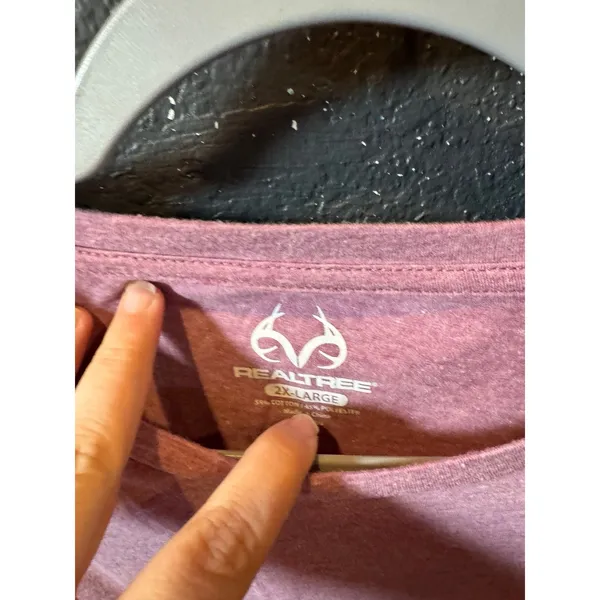 Women's Realtree Pink Long Sleeve Graphic Tee Casual Comfort - Image 3