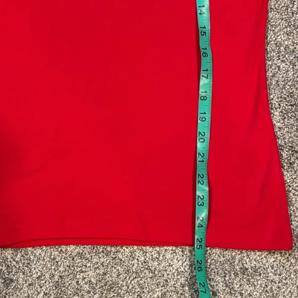 Tommy Hilfiger Women's Red Cold-Shoulder Blouse Shirt Striped - Image 4