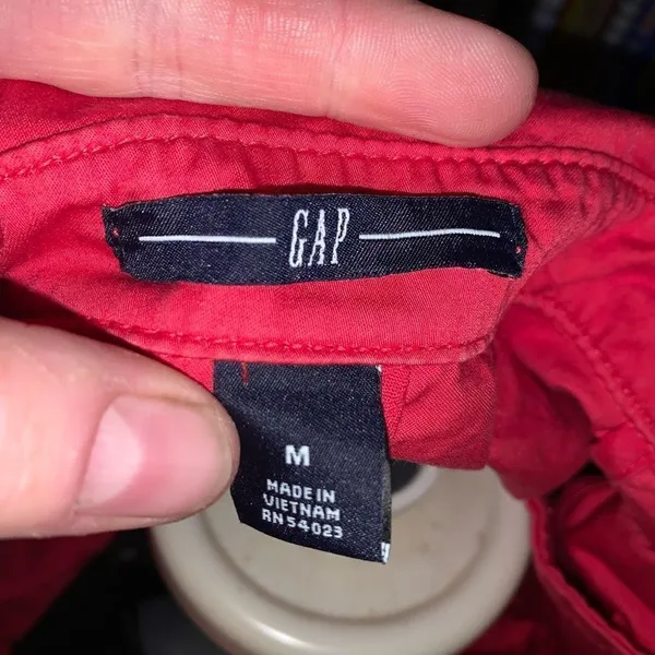 Gap light red belted lightweight M business casual trench coat - Image 3