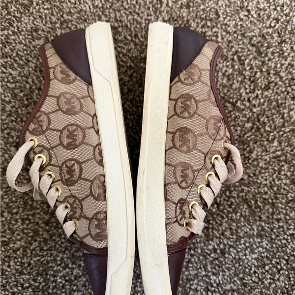Michael Kors City Lace-Up Sneakers for Women Size 7.5 M Brown - Image 4
