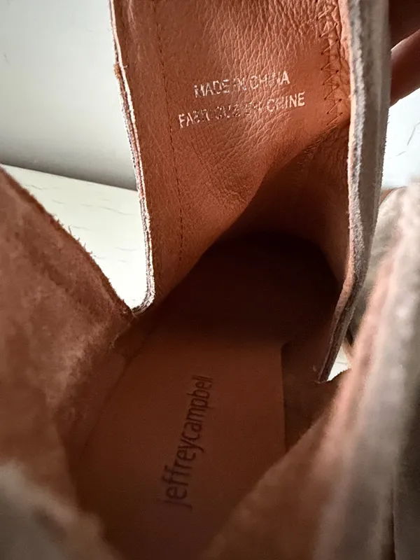Jeffrey Campbell Cromwell Suede Western Ankle Booties Taupe Block Heel Women’s 8 - Image 6