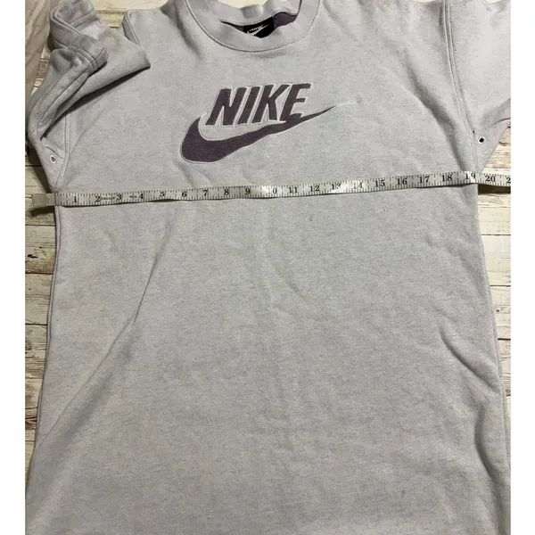 Nike Sportswear Move to Zero French Terry Logo Dress Small Gray Purple Swoosh - Image 7