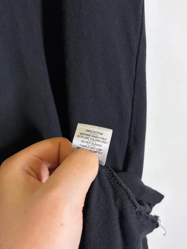 American Giant Black 100% Cotton T-shirt Midi Dress Size XS - Image 11