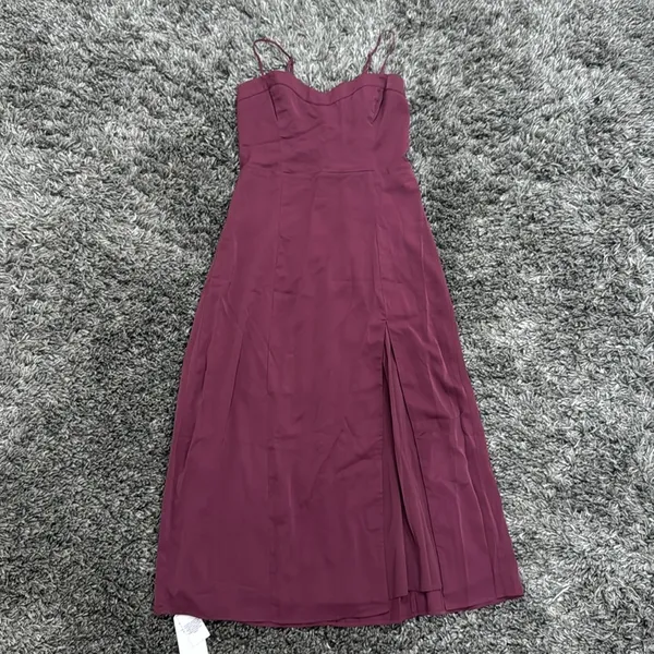 Abercrombie & Fitch Camille Midi Dress in Dark Purple, Size M​​ - Image 2