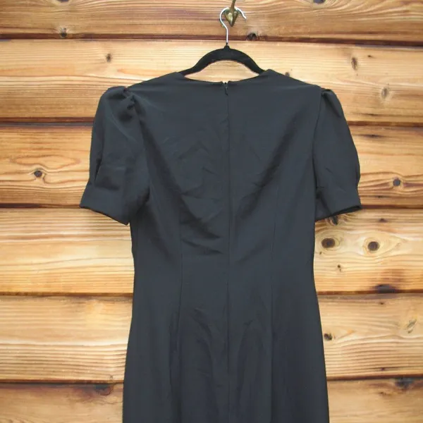 NWT Mac Duggal Ieena Puff Sleeve Black Cut Out Gown Dress 6 2630 - Image 13