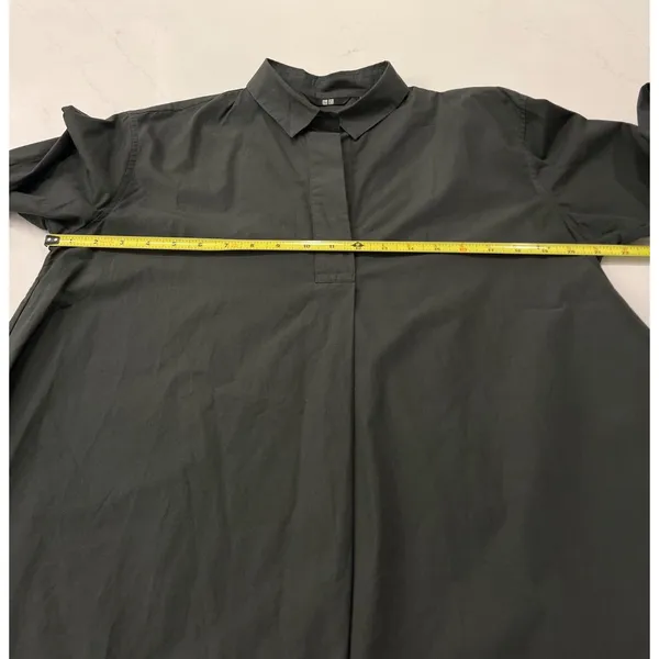 Uniqlo U Womens Olive Satin Cotton Shirt Jacket Small - Image 6