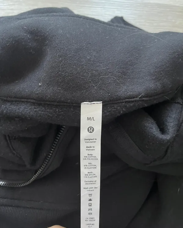 Lululemon Black Scuba Hoodie - Image 3