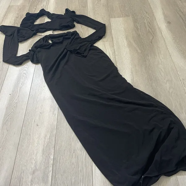 House of CB Dress serafina cutout maxi womens Black (medium) going out party - Image 5