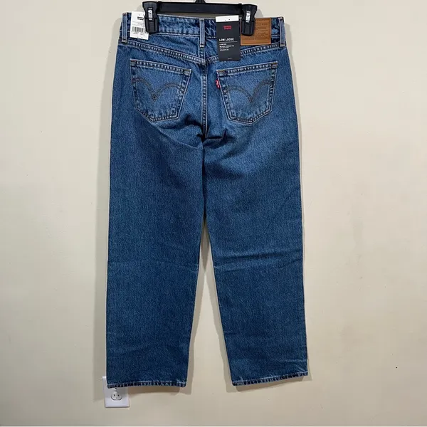 NWT Levi's Ribcage straight jeans in a blue wash low loose low rise size 25X32 - Image 6