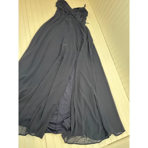 NWOT Lulus Event Ready Navy Backless Lace-Up Maxi Dress Wedding Bridesmaid Sz L - Image 4