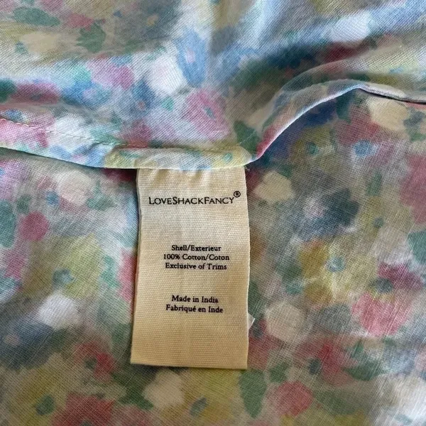 NWT‎ LOVESHACKFANCY Hutchinson Floral Midi Dress Rainbow Blast blue pink v neck - Image 10